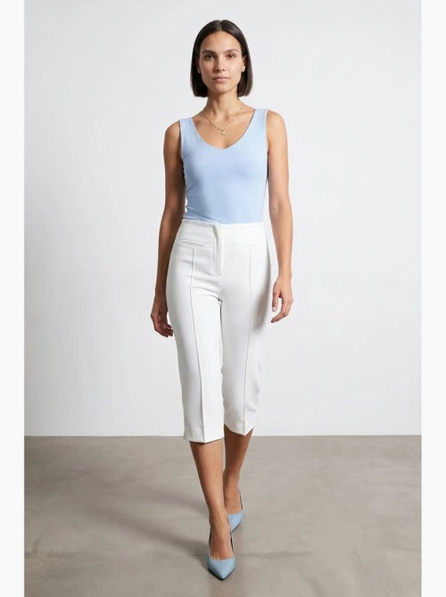Bermuda taille haute coupe cigarette dilvin - Kiabi Bermuda taille haute coupe cigarette dilvin - Kiabi