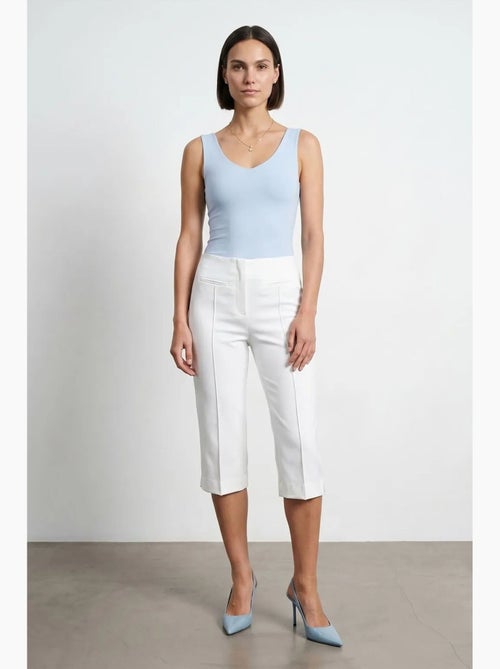 Bermuda taille haute coupe cigarette dilvin - Kiabi Bermuda taille haute coupe cigarette dilvin - Kiabi