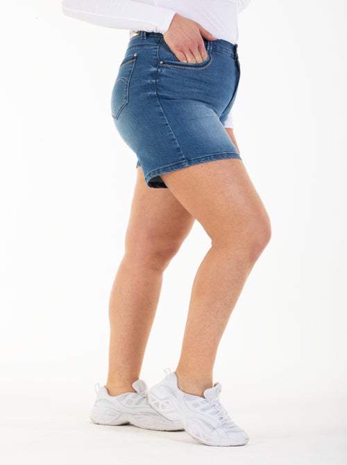 Bermuda taille haute stretch OBB5 'OBER' - Kiabi