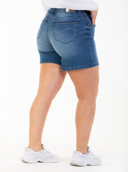 Bermuda taille haute stretch OBB5 'OBER' - Kiabi