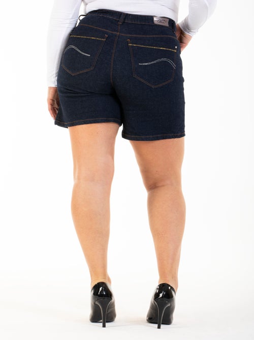 Bermuda taille haute stretch OBB6 'OBER' - Kiabi