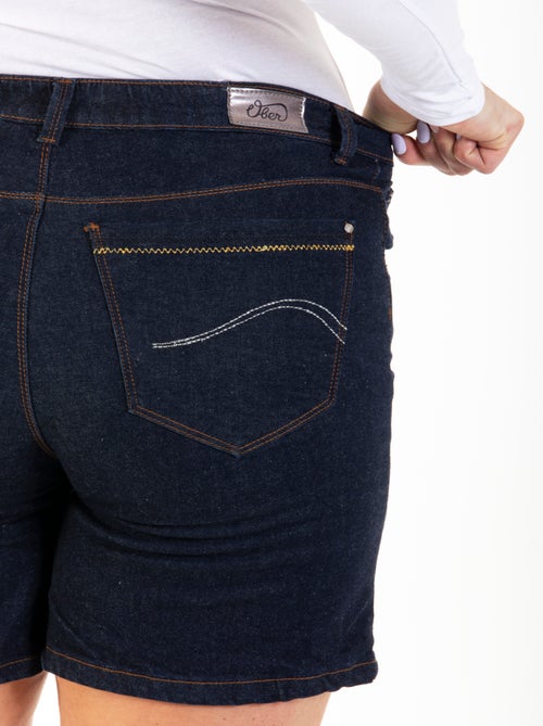 Bermuda taille haute stretch OBB6 'OBER' - Kiabi