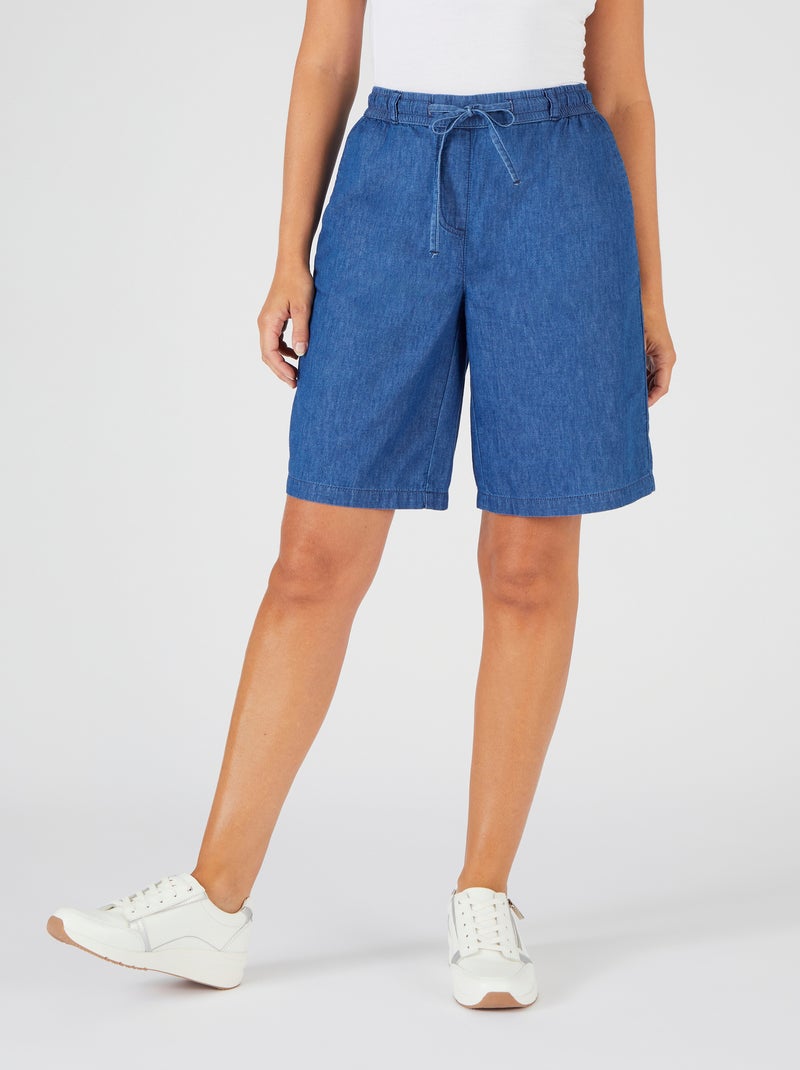 Bermuda tissu chambray - Damart Bleu denim - Kiabi