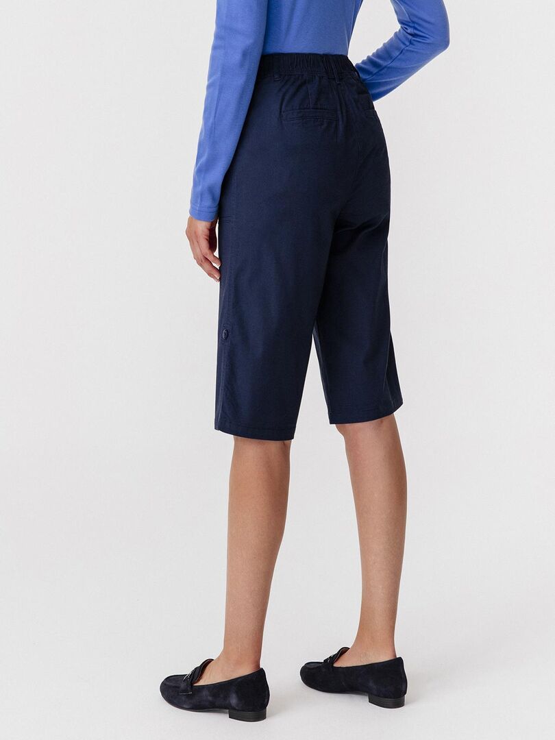 Short Bermuda Femme M&Co Taille 10 Bleu Coton – Taille Régulière, état Très Bon