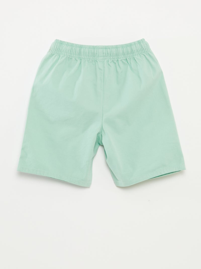 Bermuda type chino uni VERT - Kiabi