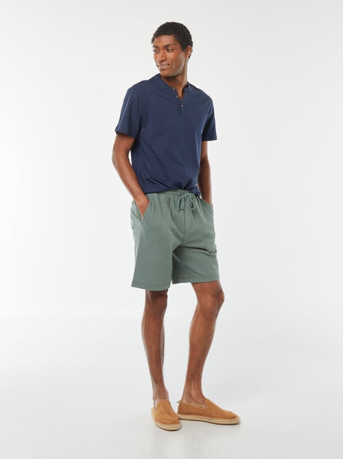 Bermuda uni à poches - Kiabi