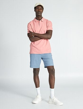 Bermuda uni à taille élastiquée