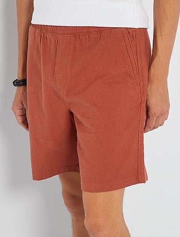 Bermuda uni à taille élastiquée