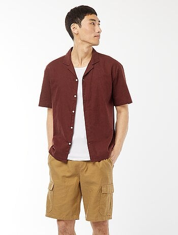 Bermuda uni avec poches à rabat