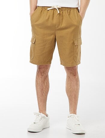 Bermuda uni avec poches à rabat