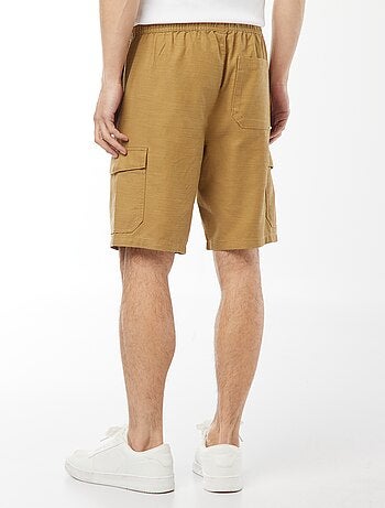 Bermuda uni avec poches à rabat