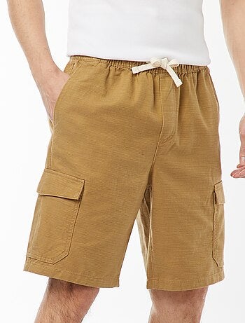 Bermuda uni avec poches à rabat