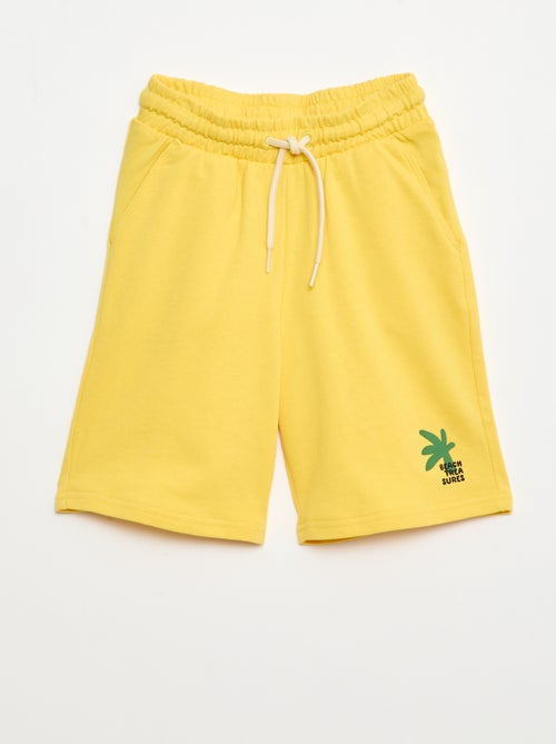 Bermuda uni en coton - Kiabi