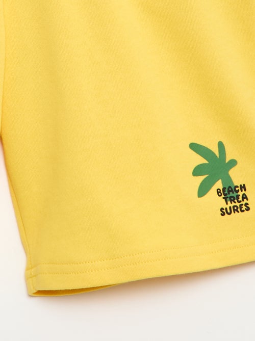 Bermuda uni en coton - Kiabi