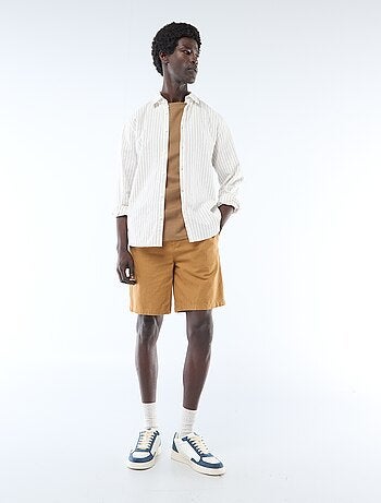 Bermuda uni en lin mélangé