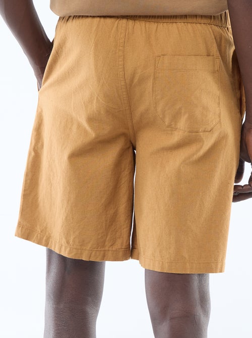 Bermuda uni en lin mélangé - Kiabi Bermuda uni en lin mélangé - Kiabi