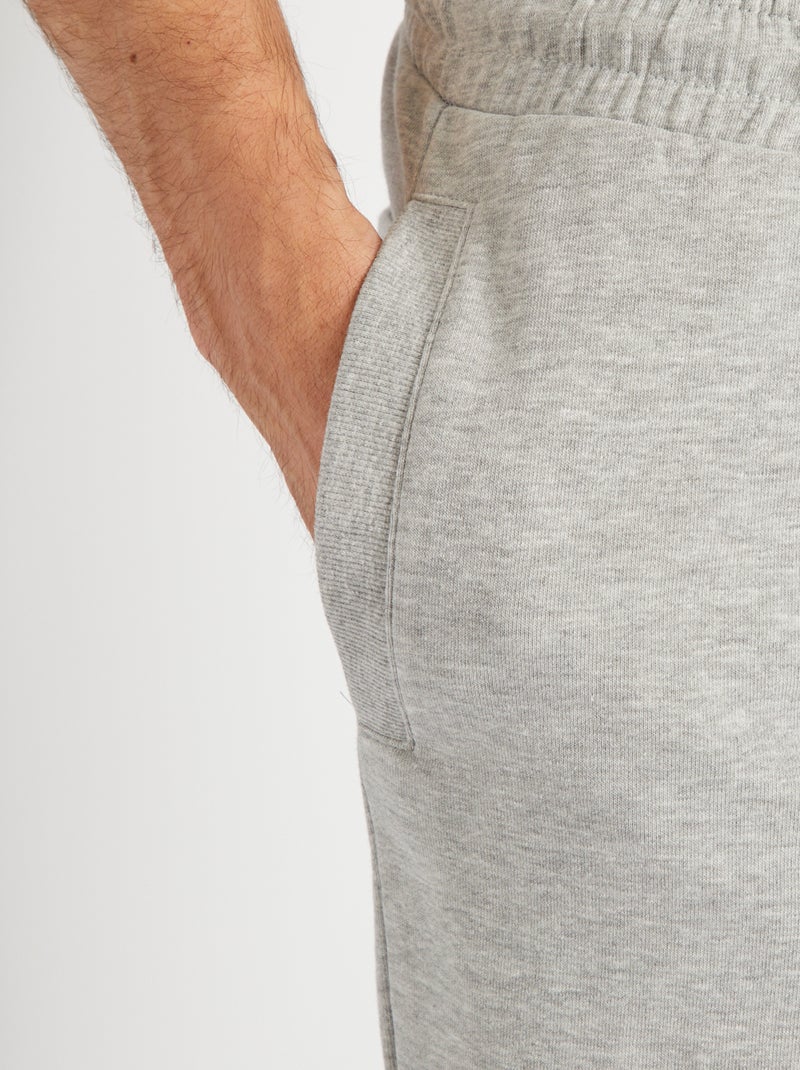 Bermuda uni en molleton Gris - Kiabi