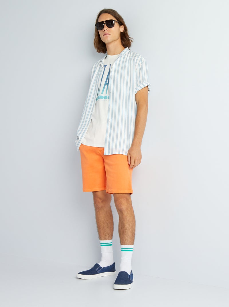 Bermuda uni Orange - Kiabi