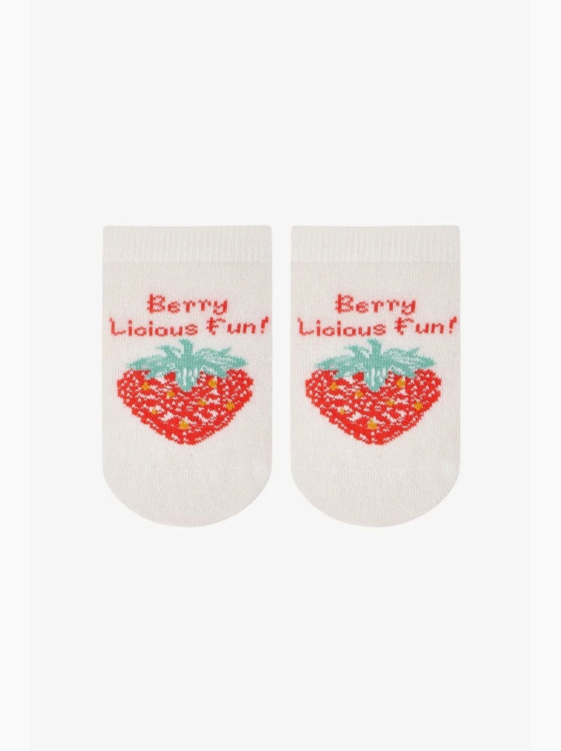 Berrylicious fun chaussettes invisibles à motif fraise, lot de 3 penti Rose/Blanc - Kiabi