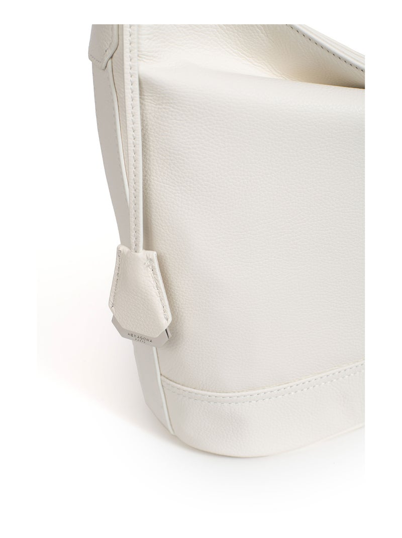 Besace  A4  Cuir CONFORT Blanc - Kiabi