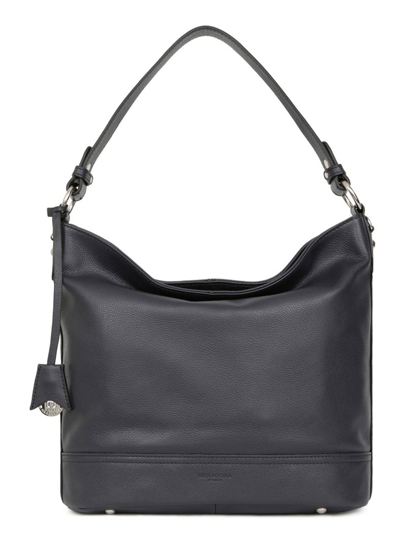 Besace  A4  Cuir CONFORT Bleu marine - Kiabi