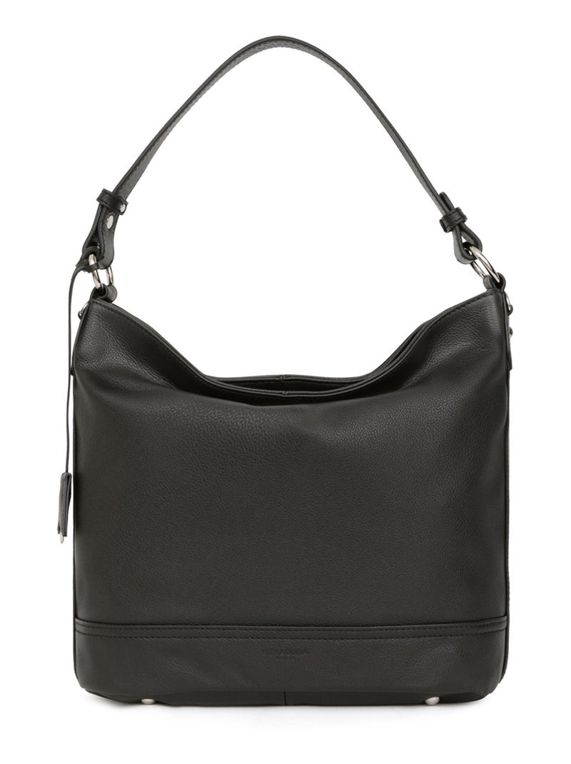 Besace  A4  Cuir CONFORT Noir - Kiabi