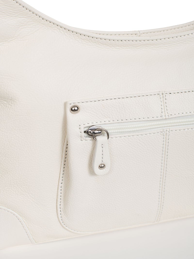 Besace  Cuir CONFORT Blanc - Kiabi
