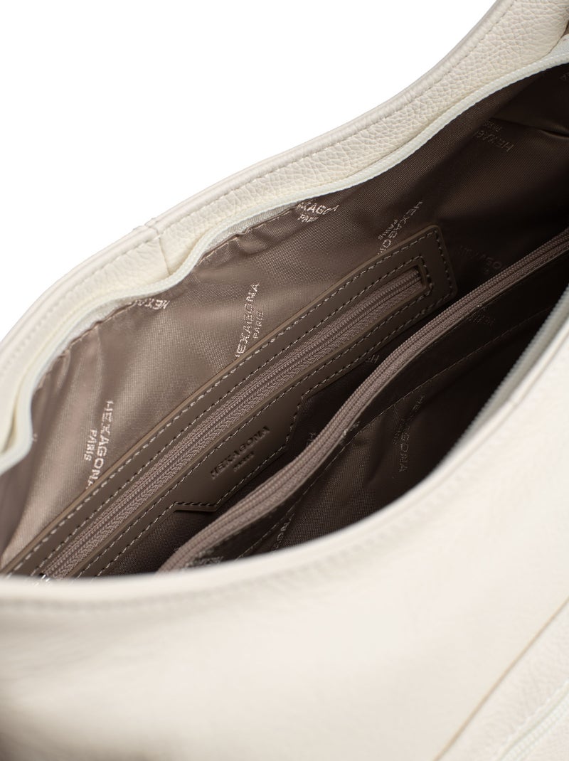 Besace  Cuir CONFORT Blanc - Kiabi