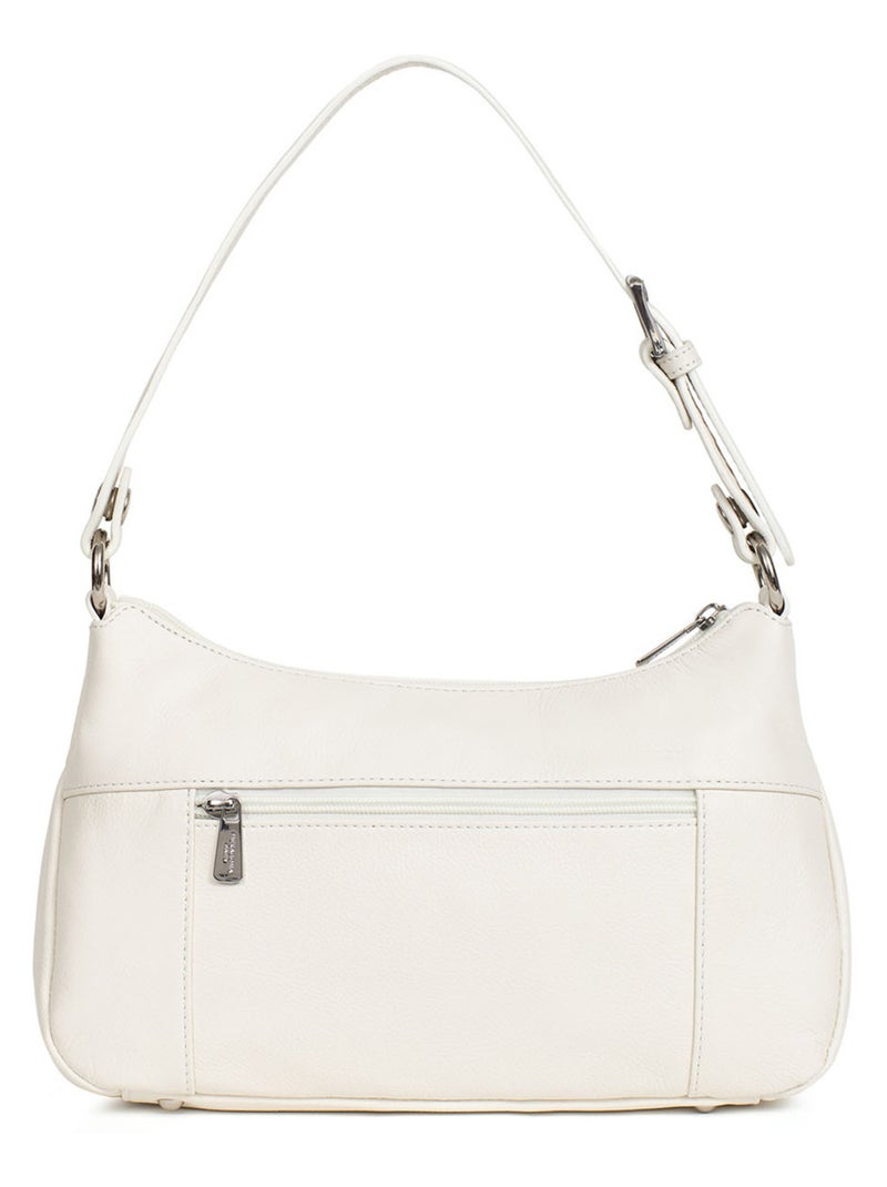 Besace  Cuir CONFORT Blanc - Kiabi