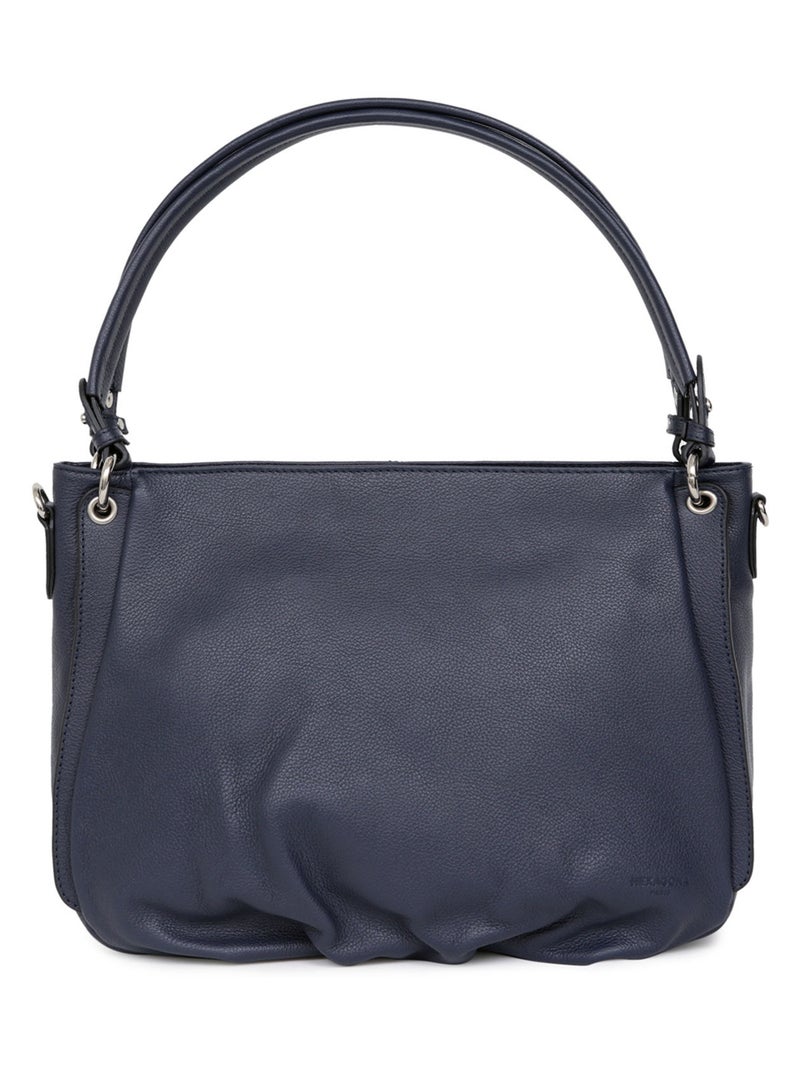 Besace  Cuir CONFORT Bleu marine - Kiabi