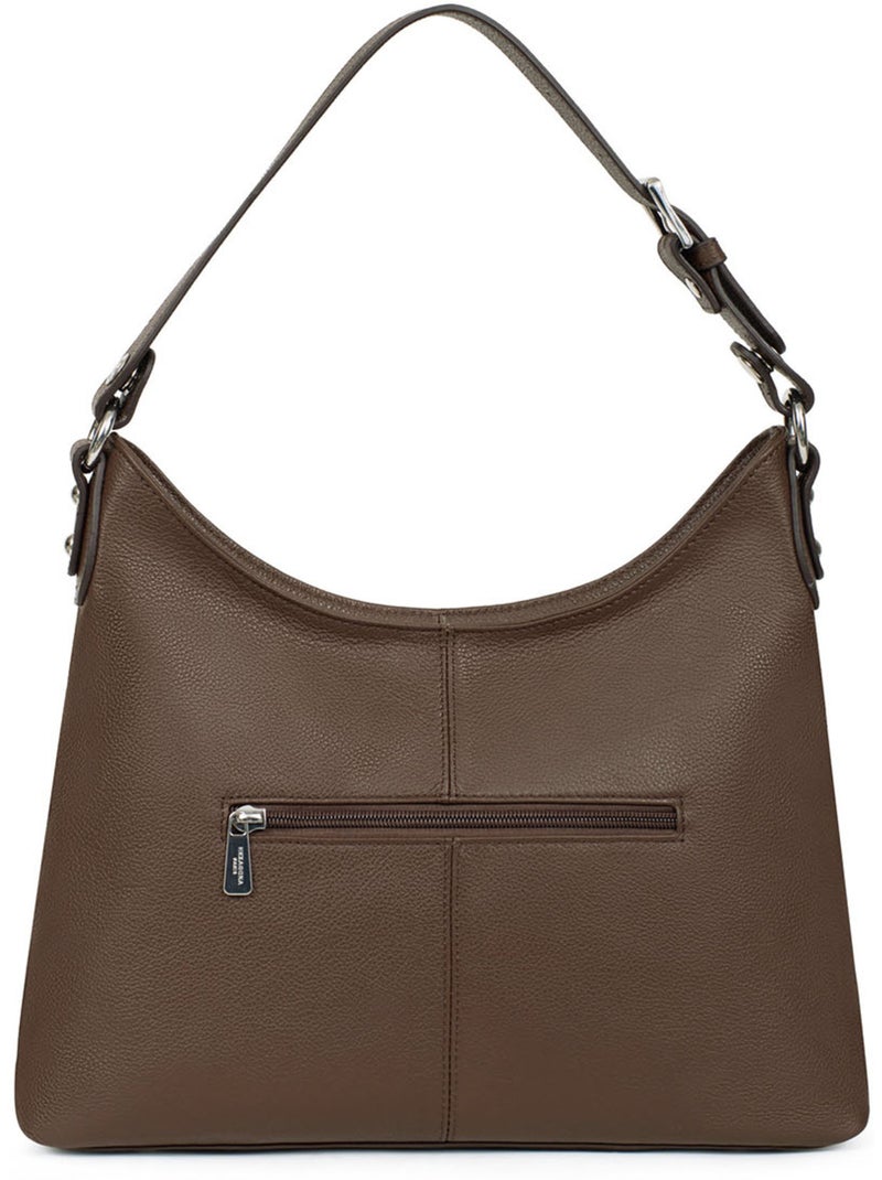 Besace  Cuir CONFORT Cognac - Kiabi