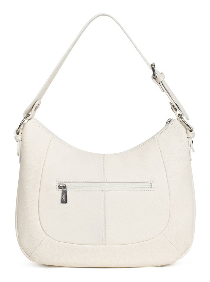 Besace  cuir confort hexagona Blanc - Kiabi