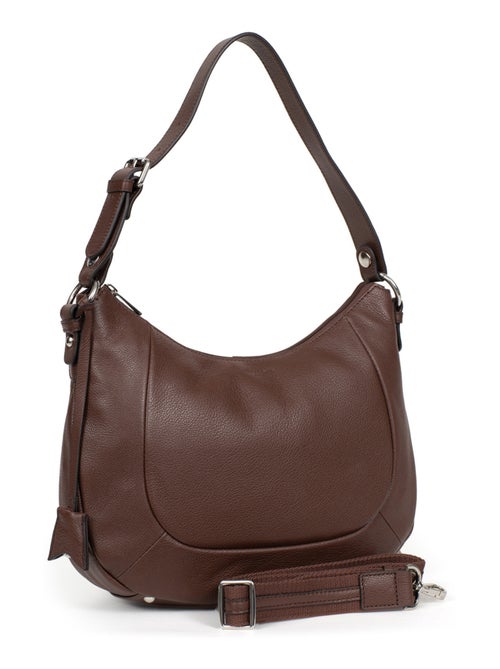 Besace  cuir confort hexagona - Kiabi