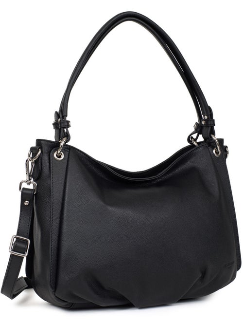 Besace  cuir confort hexagona - Kiabi