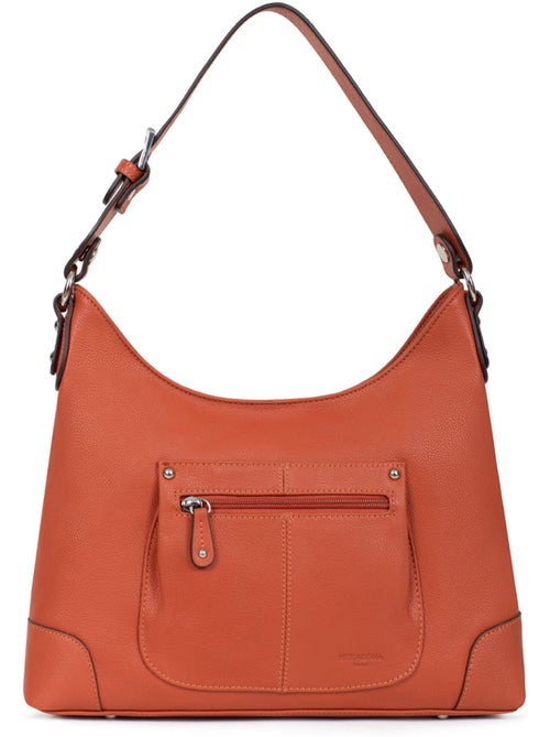 Besace  cuir confort hexagona - Kiabi