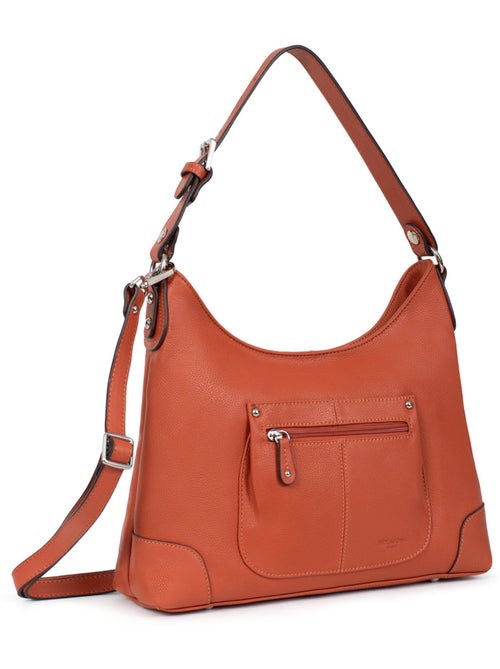Besace  cuir confort hexagona - Kiabi