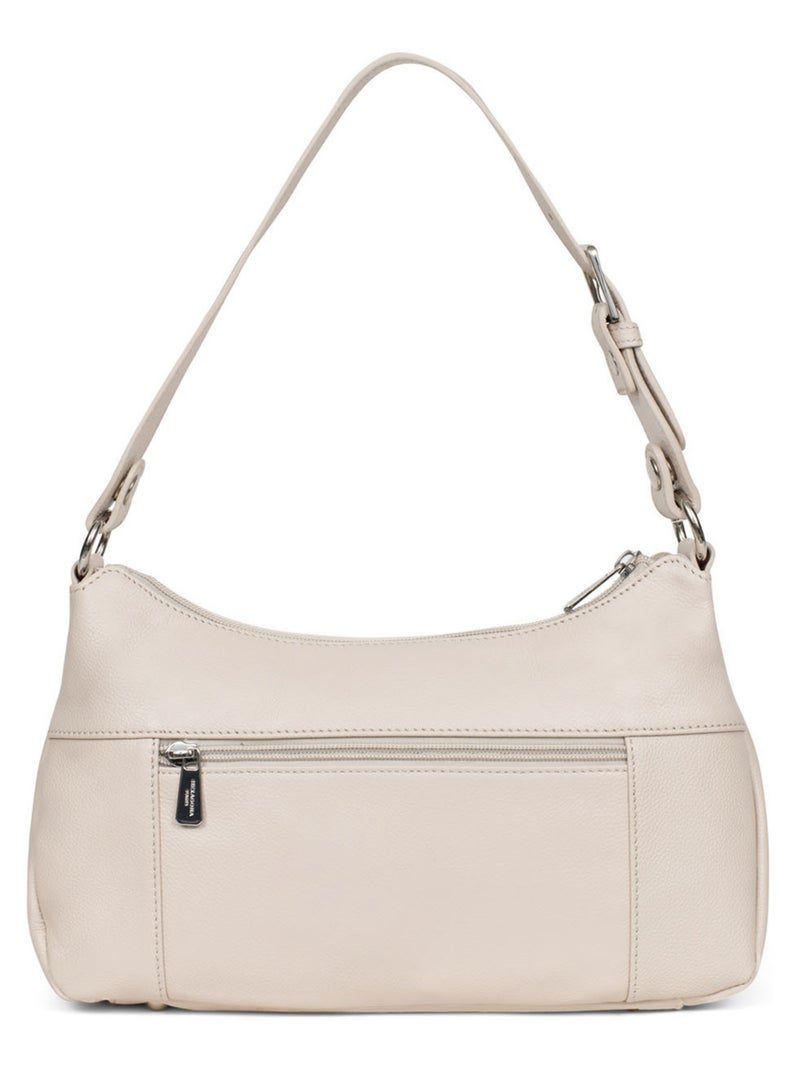 Besace  Cuir CONFORT Ivoire - Kiabi