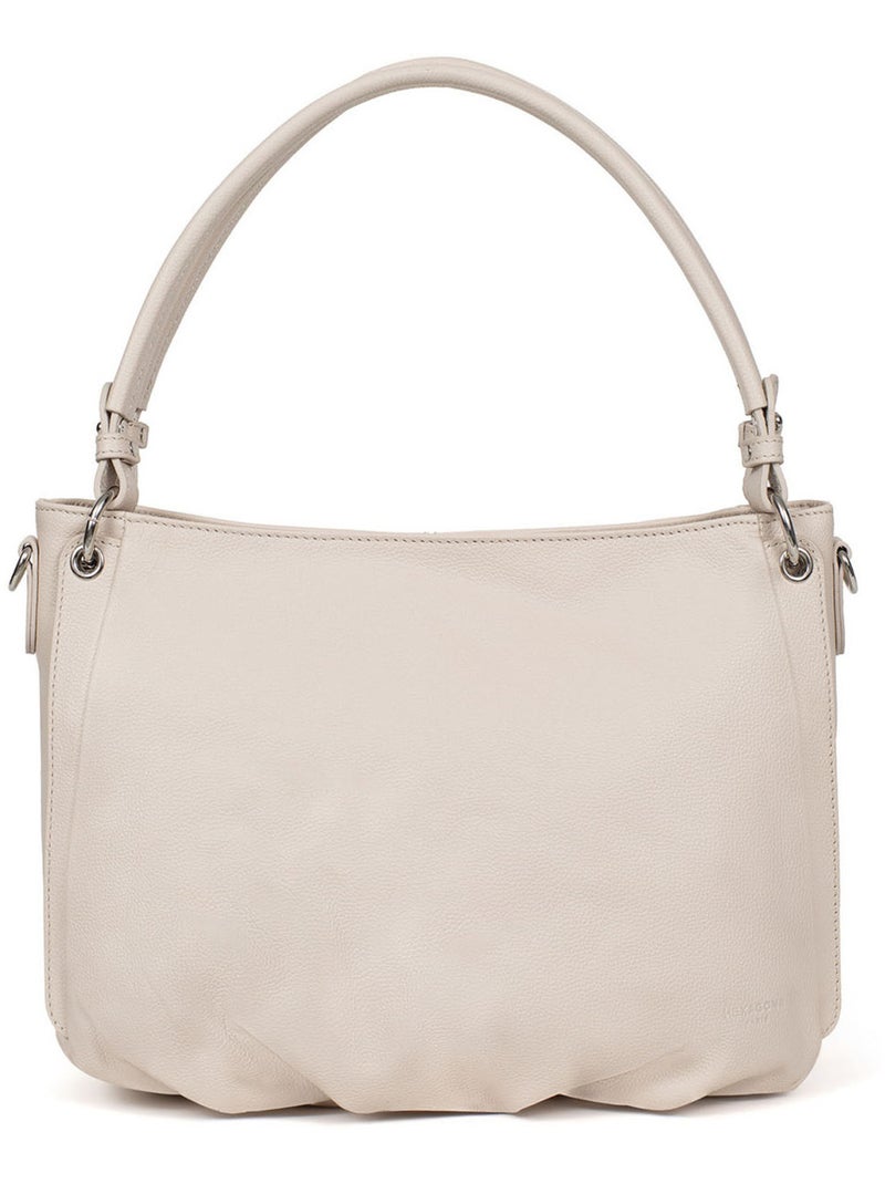 Besace  Cuir CONFORT Ivoire - Kiabi