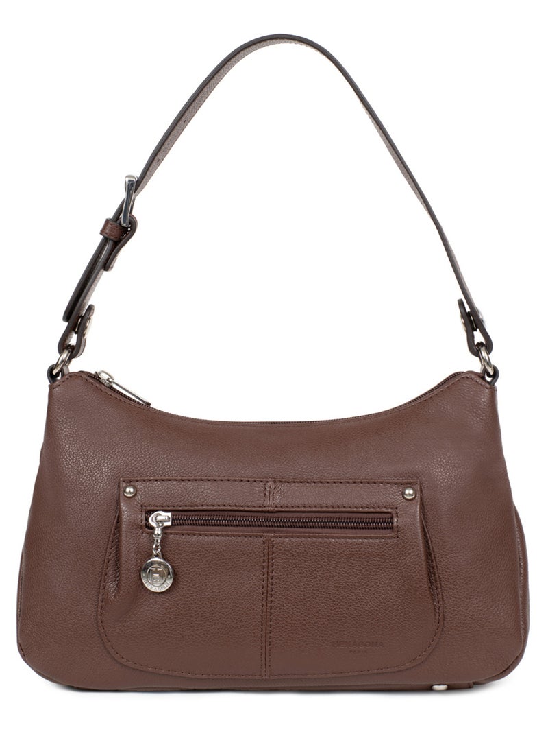 Besace  Cuir CONFORT Marron chocolat - Kiabi
