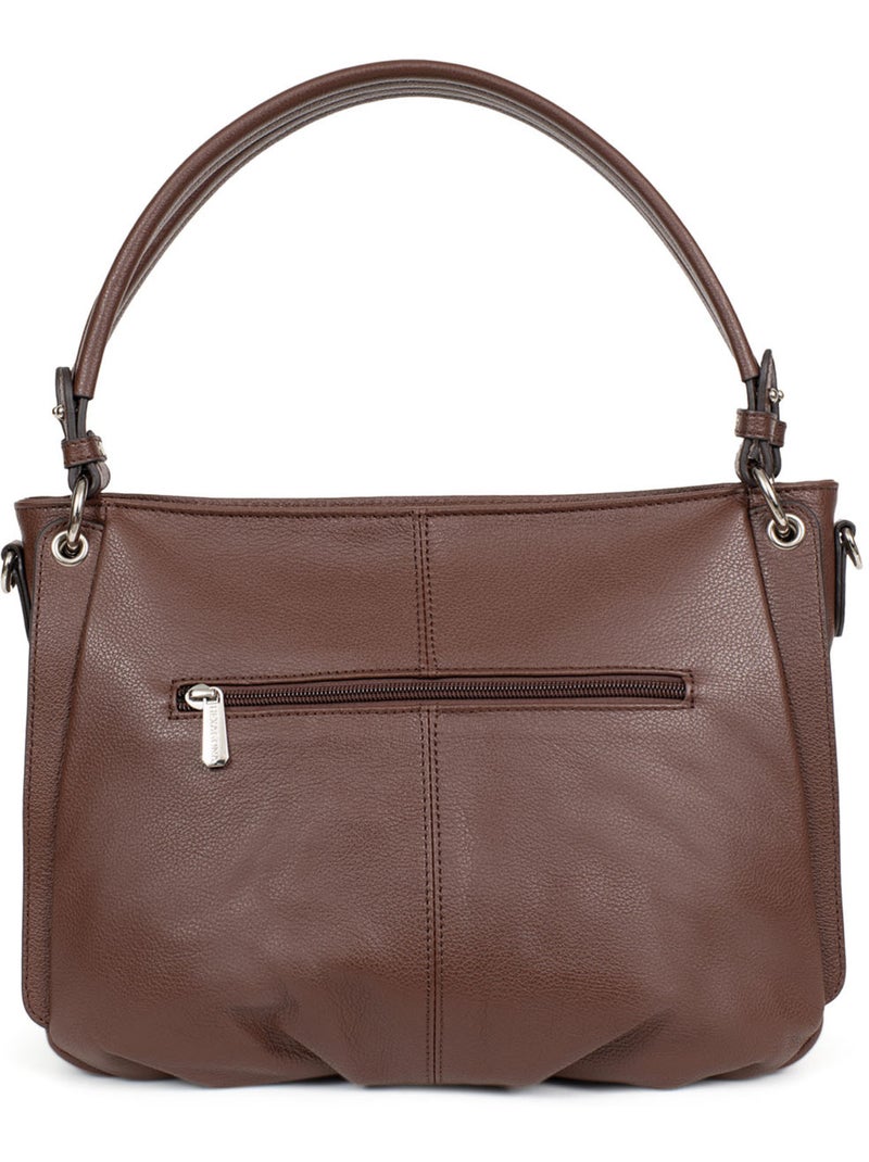 Besace  Cuir CONFORT Marron chocolat - Kiabi