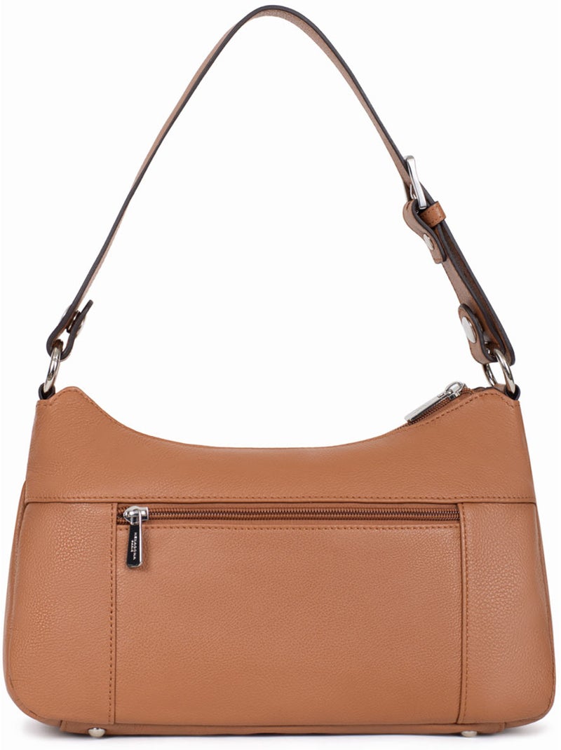 Besace  Cuir CONFORT Marron clair - Kiabi