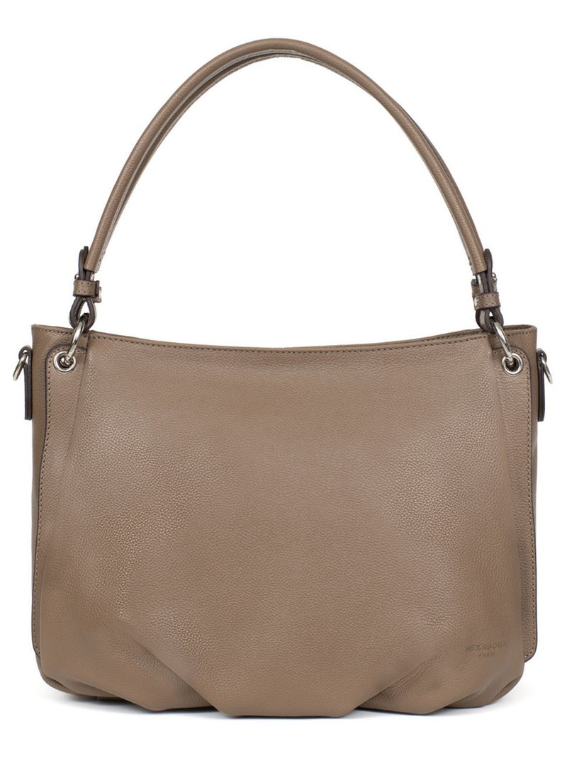 Besace  Cuir CONFORT Marron clair - Kiabi