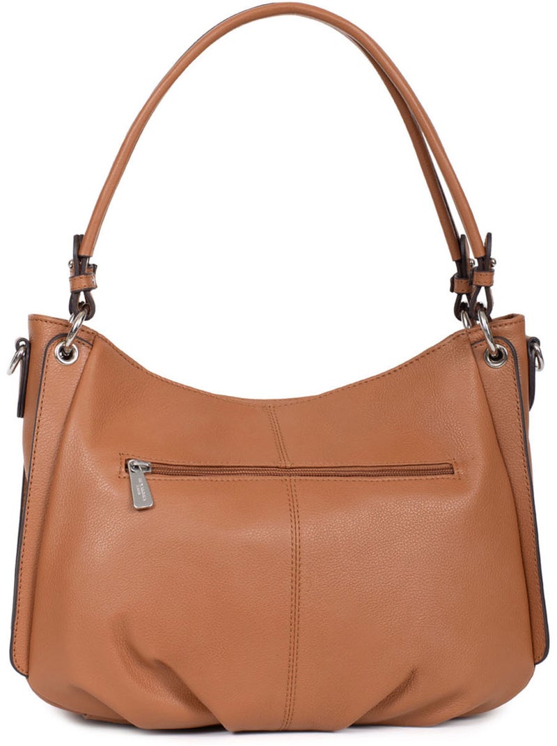Besace  Cuir CONFORT Marron clair - Kiabi