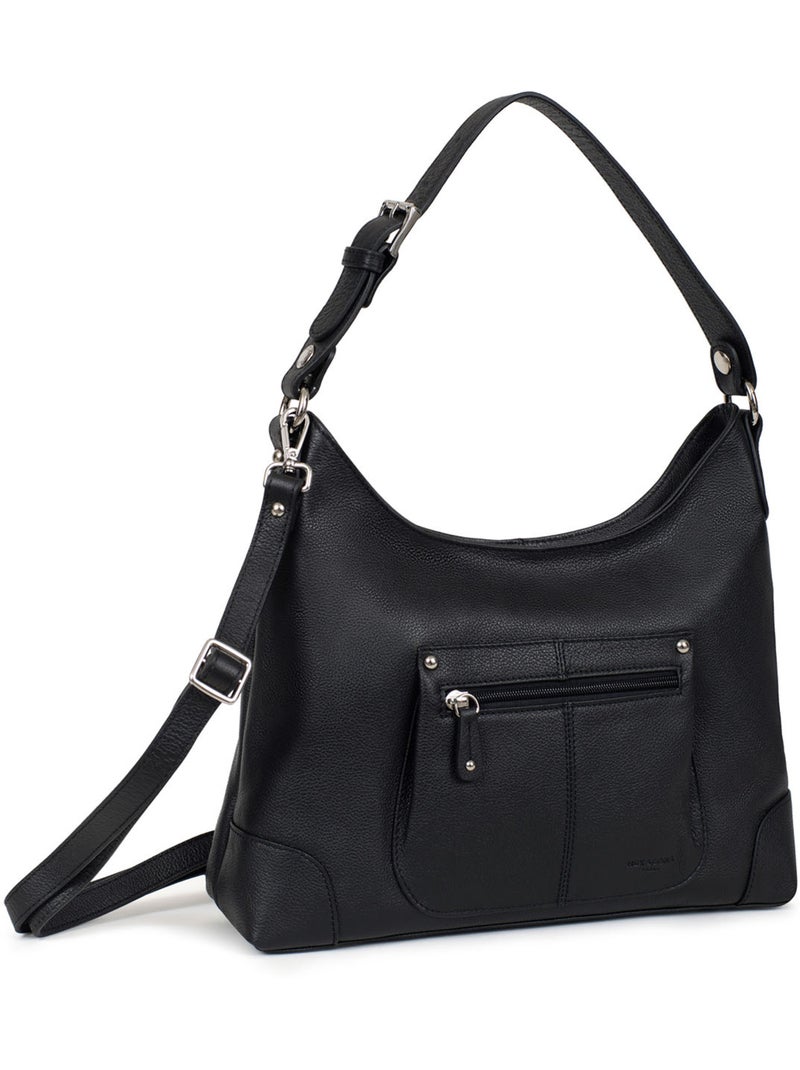 Besace  Cuir CONFORT Noir - Kiabi