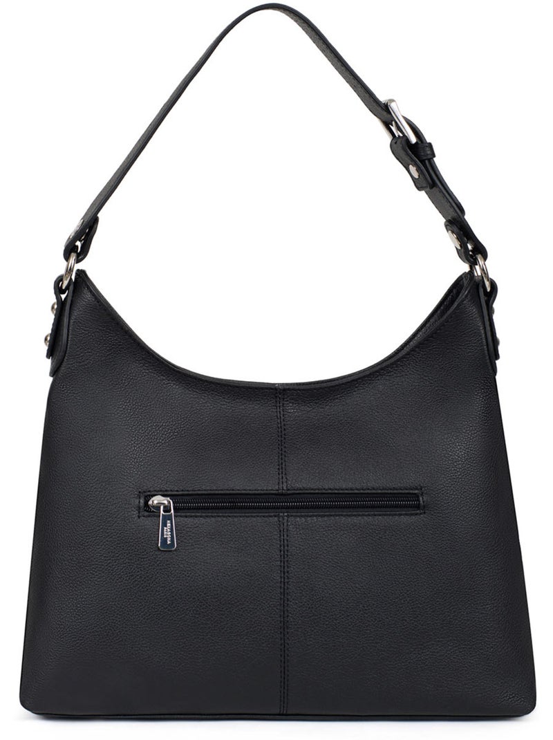 Besace  Cuir CONFORT Noir - Kiabi