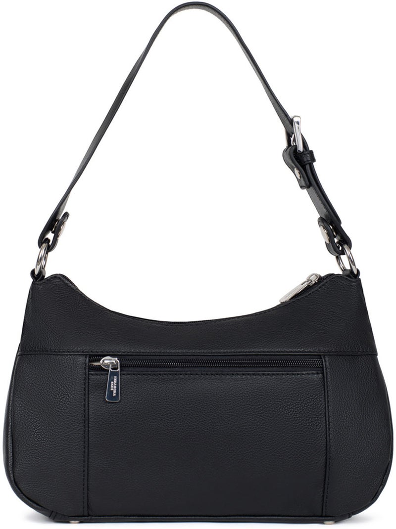 Besace  Cuir CONFORT Noir - Kiabi