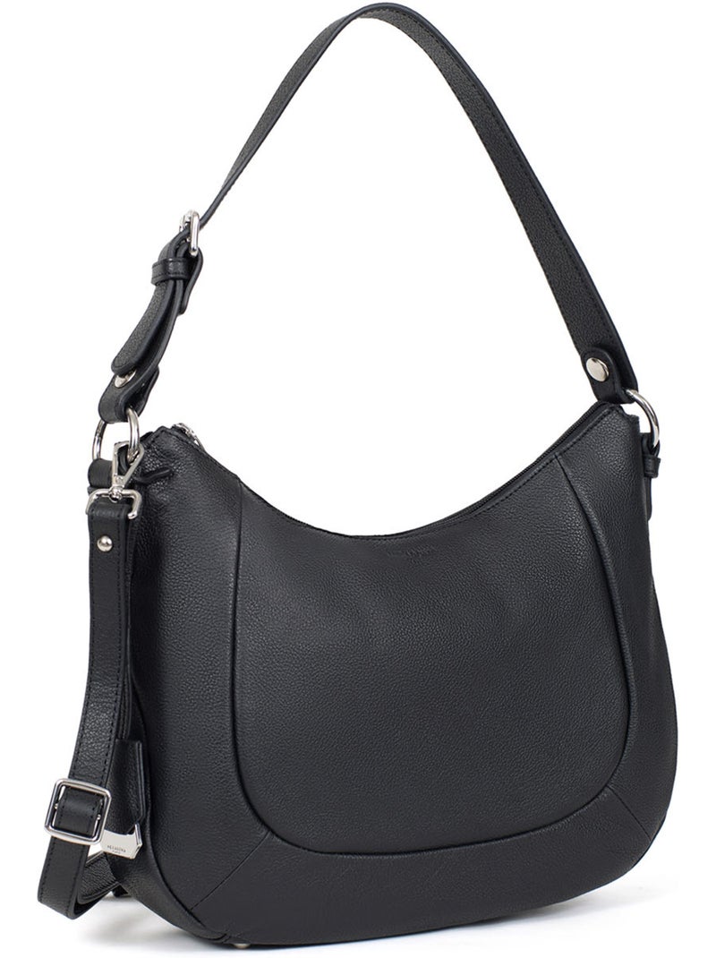 Besace  Cuir CONFORT Noir - Kiabi