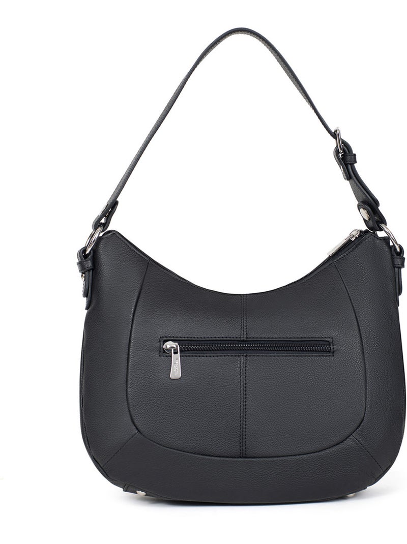 Besace  Cuir CONFORT Noir - Kiabi