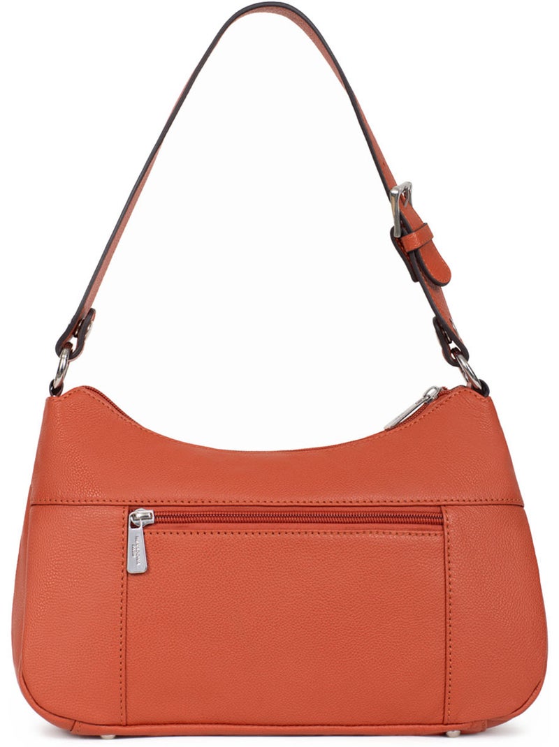 Besace  Cuir CONFORT Orange - Kiabi