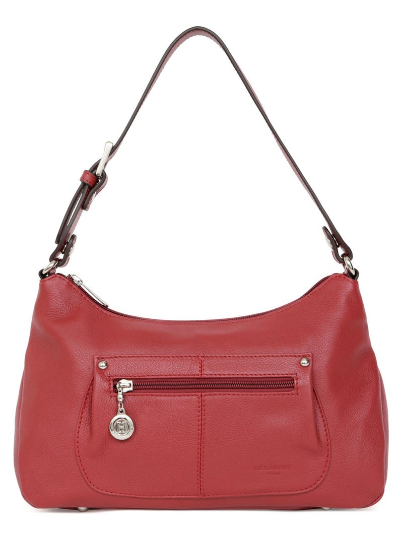 Besace  Cuir CONFORT Rouge foncé - Kiabi